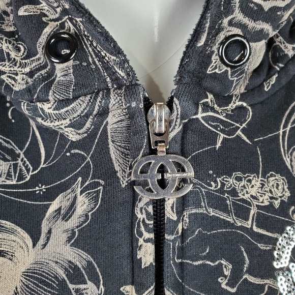 Red by Marc Ecko Hoodie Black Beige Size Medium - Picture 3 of 13